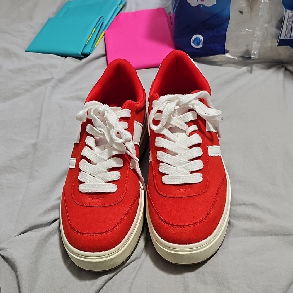 Project Cloud Red and White Sneakers
